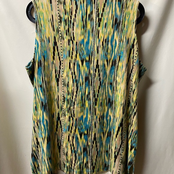Rafaella Aqua, Yellow, Black Tunic, Tank top with Bling - Picture 3 of 6